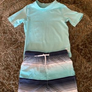 Children’s place boys 3T rash guard n bathing suit